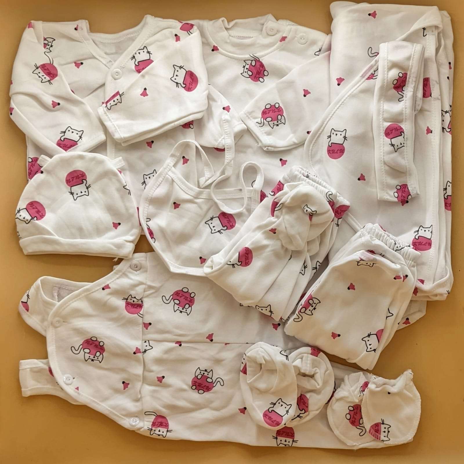 11 Pieces Suit Set - Winter - Kitty/Flower