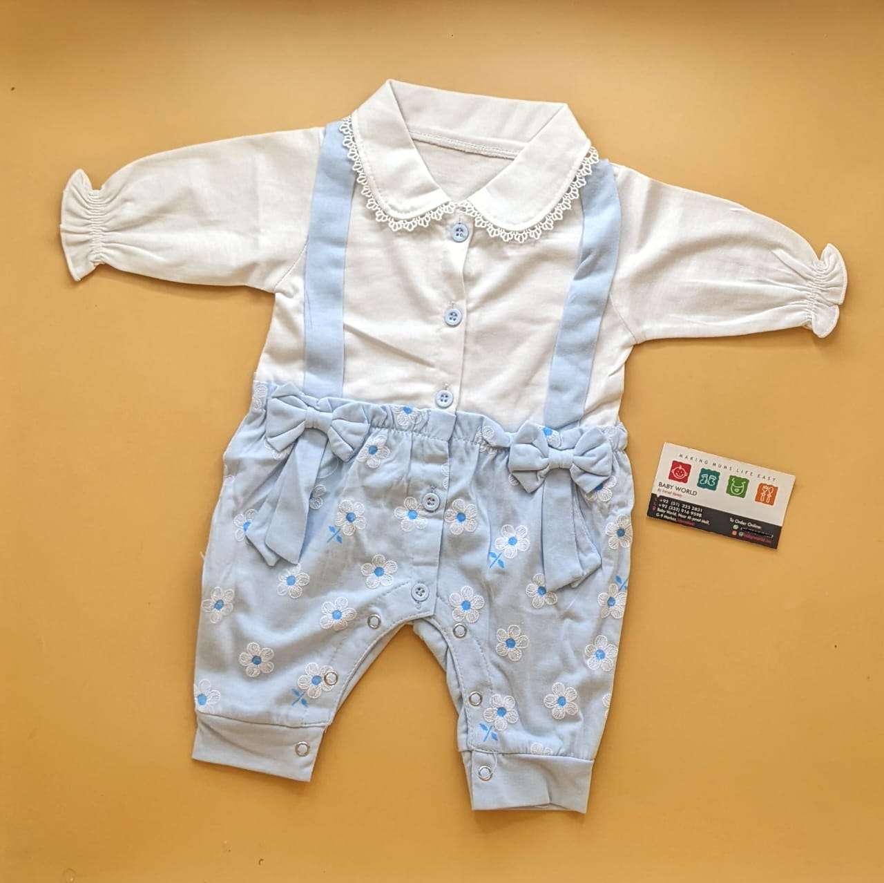 Romper - Full Sleeves - Floral/Stripes