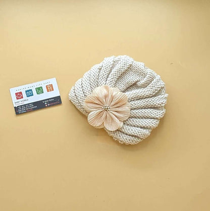 Baby Wool Cap - Floral - Winter