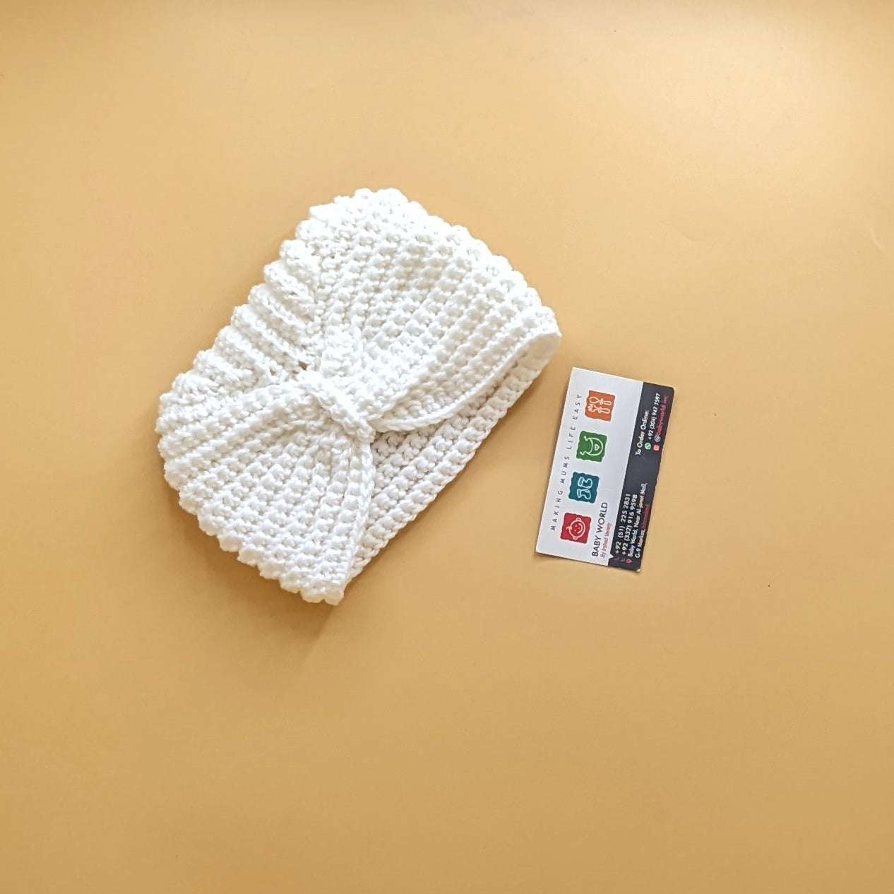 Premium Quality Crochet Handmade Baby Cap - Knot - Winter