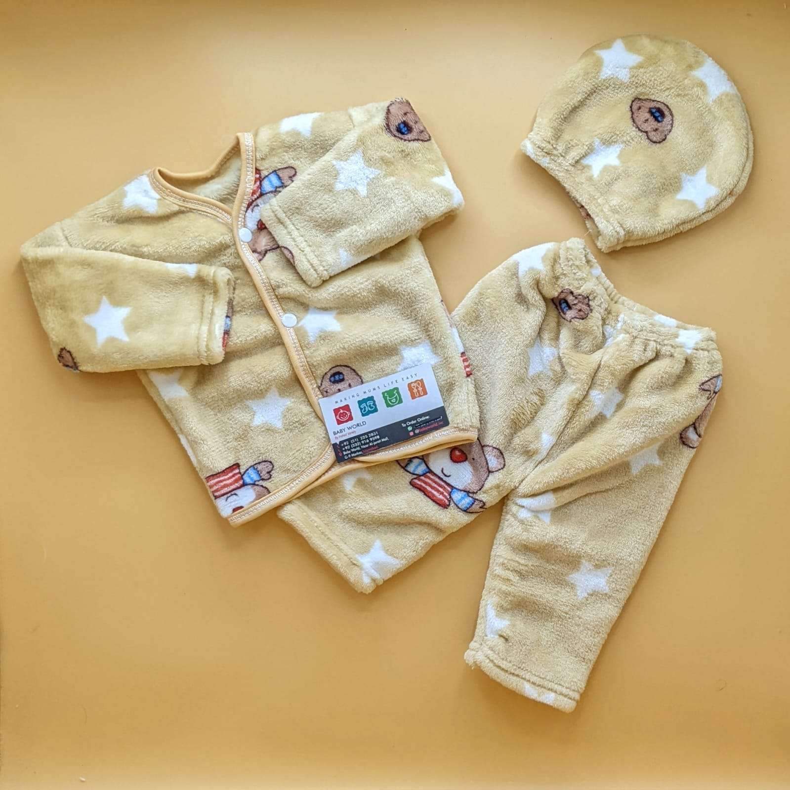 Baby Suit with Cap - Bear/Bow - Winter