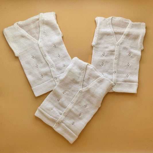 Pack of 3 Buttoned/Open Vests - Woolen - Winter