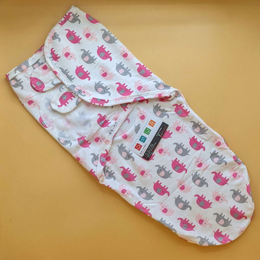 Swaddle Wrap - Elephants 🐘- White