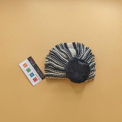 Baby Wool Cap - Pom/Line - Winter