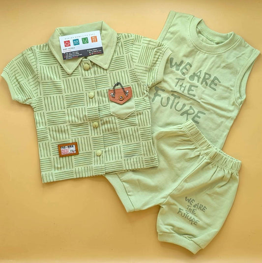 Baby 3 Piece Suit Set - We are the Future