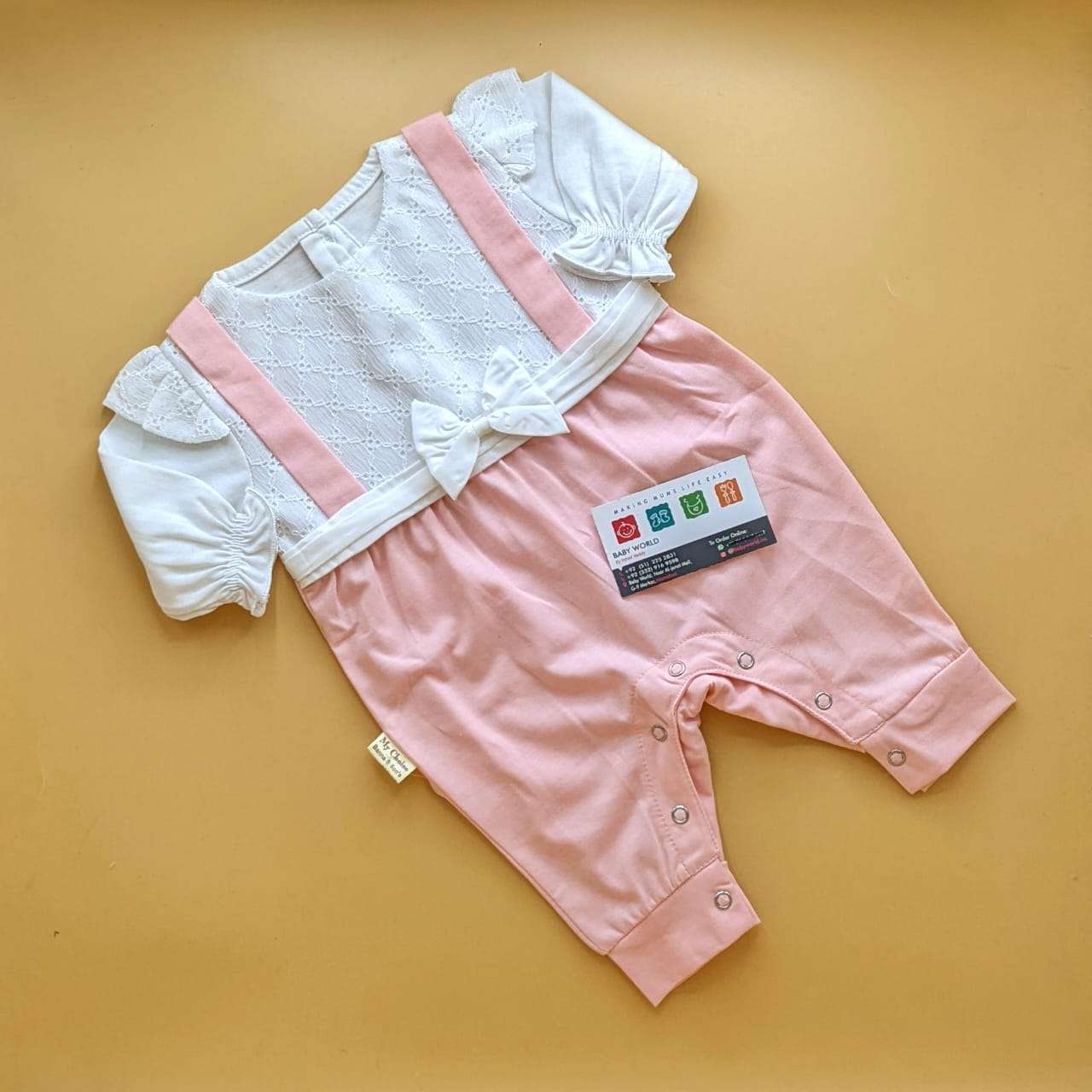 Romper - Full Sleeves - Bow/Stripes