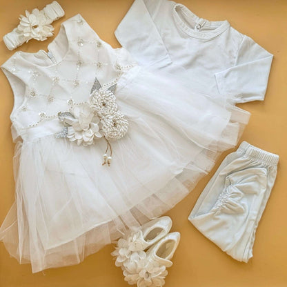5 Pieces Frock Set
