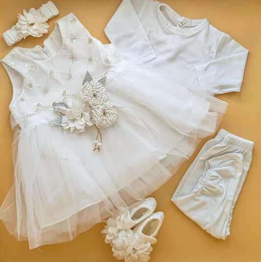 5 Pieces Frock Set
