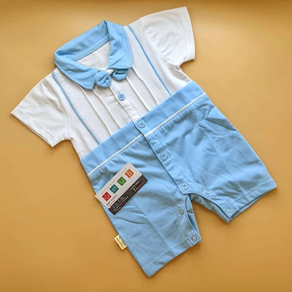 Romper - Half Sleevee - Bow/Lines