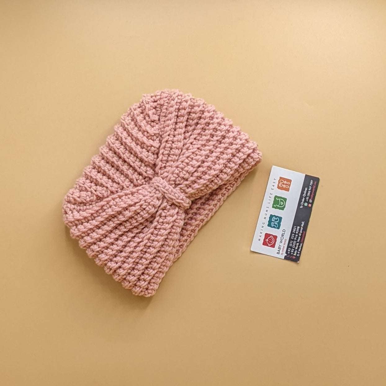 Premium Quality Crochet Handmade Baby Cap - Knot - Winter