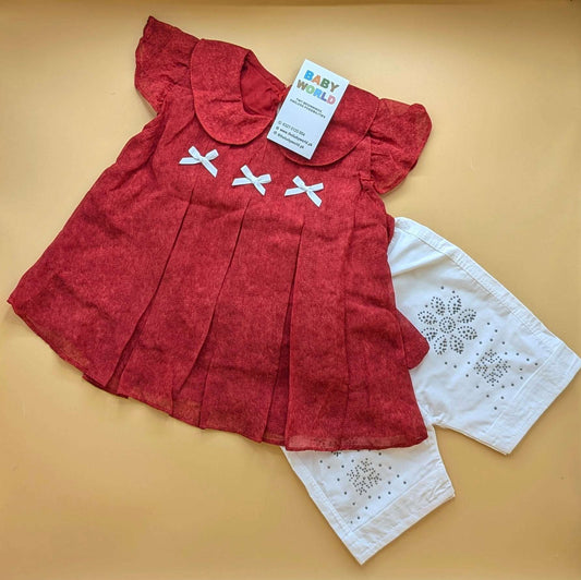 Frock with Pants & Headband - Bow