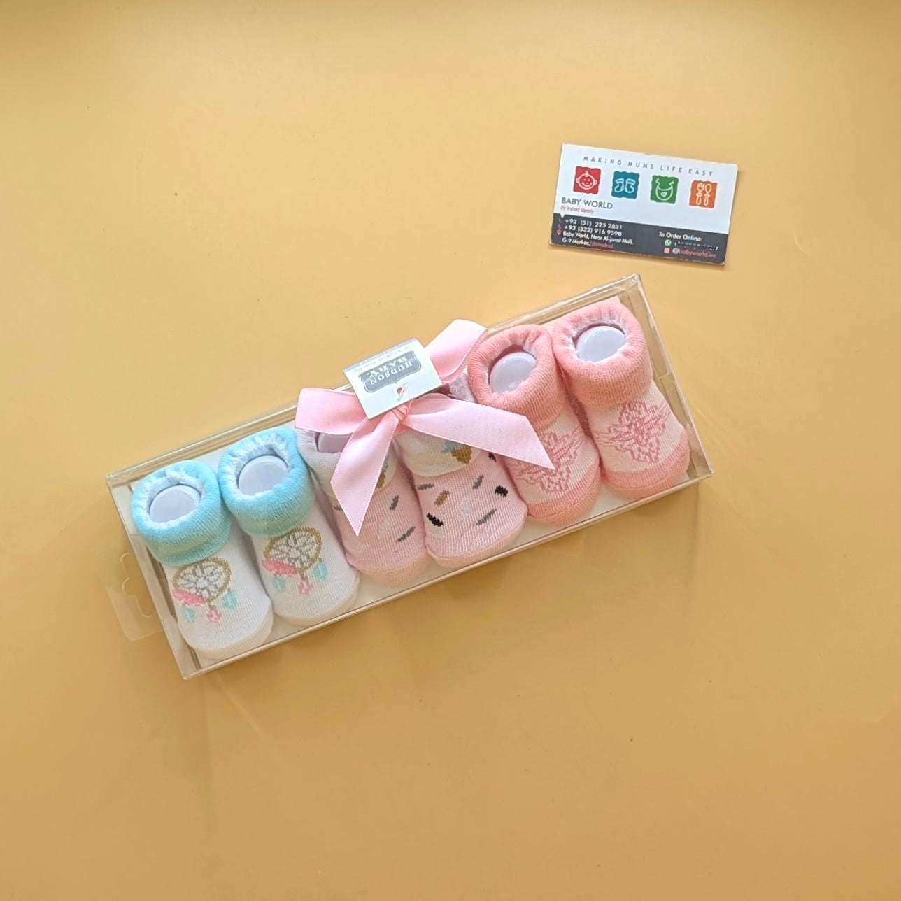 Premium Quality Baby Pack of 3 Booties Set