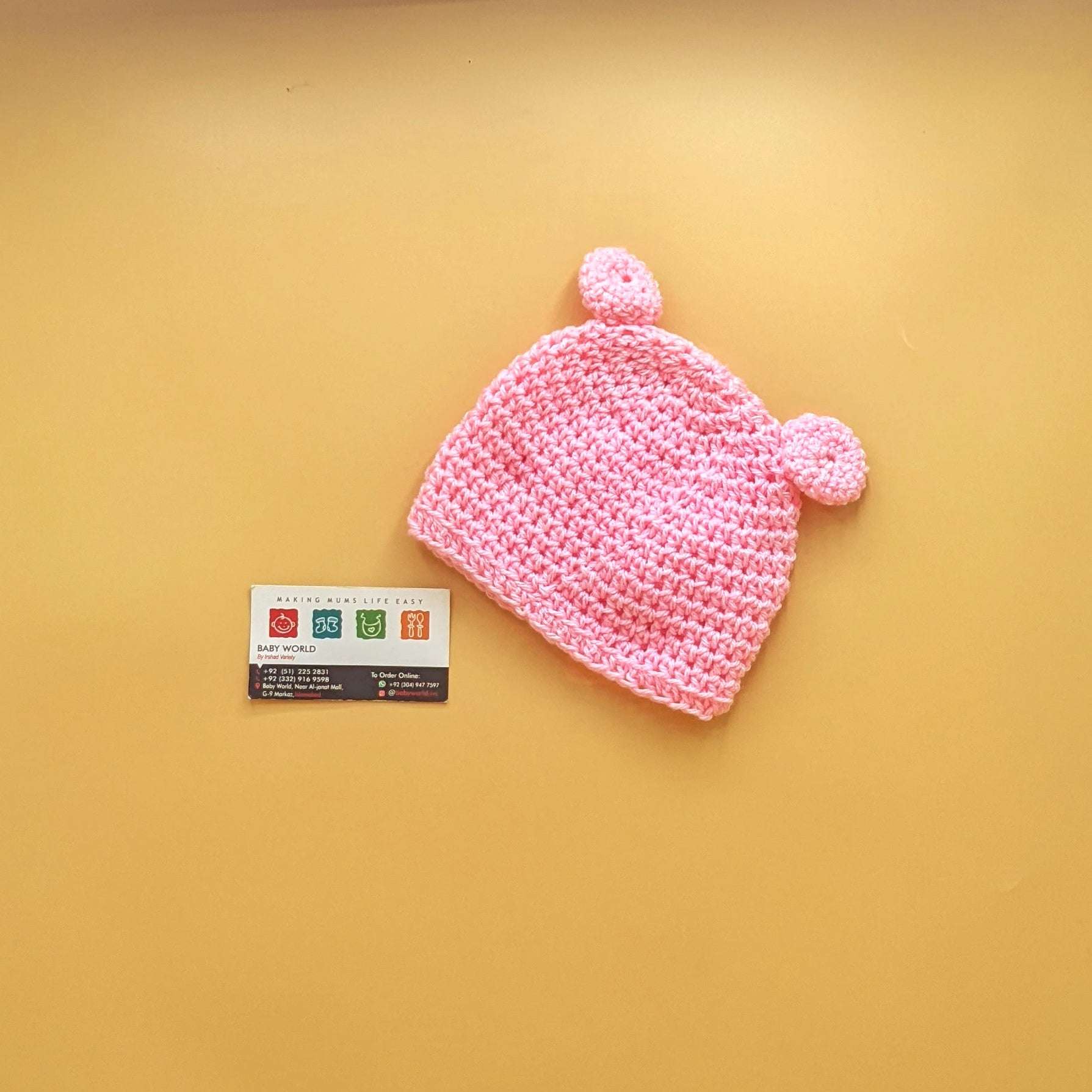 Premium Quality Crochet Handmade Baby Cap - Bear Ears - Winter