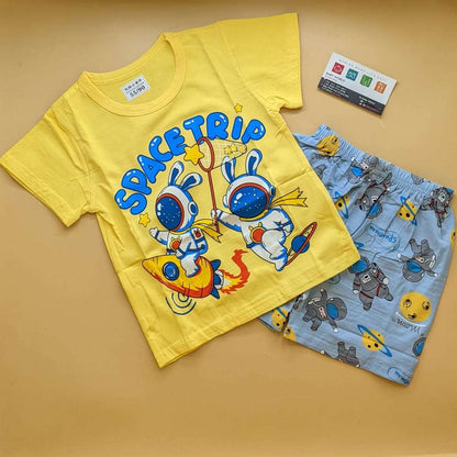 Co-ord set - Yellow/Blue - Space Trip 🚀