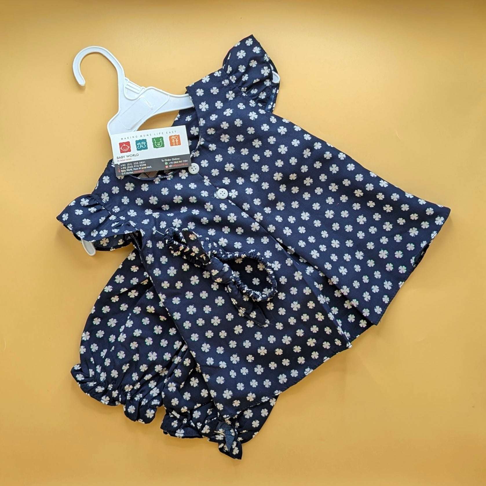 Frock with Pants & Headband - Leaves