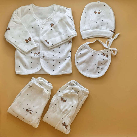 5 Pieces Suit Set - Winter - Bow