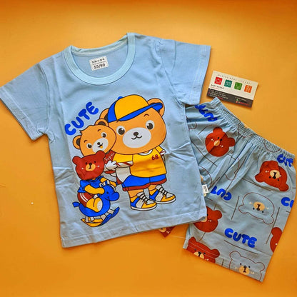 Co-ord set - Light Blue - Cute Bear 🐻