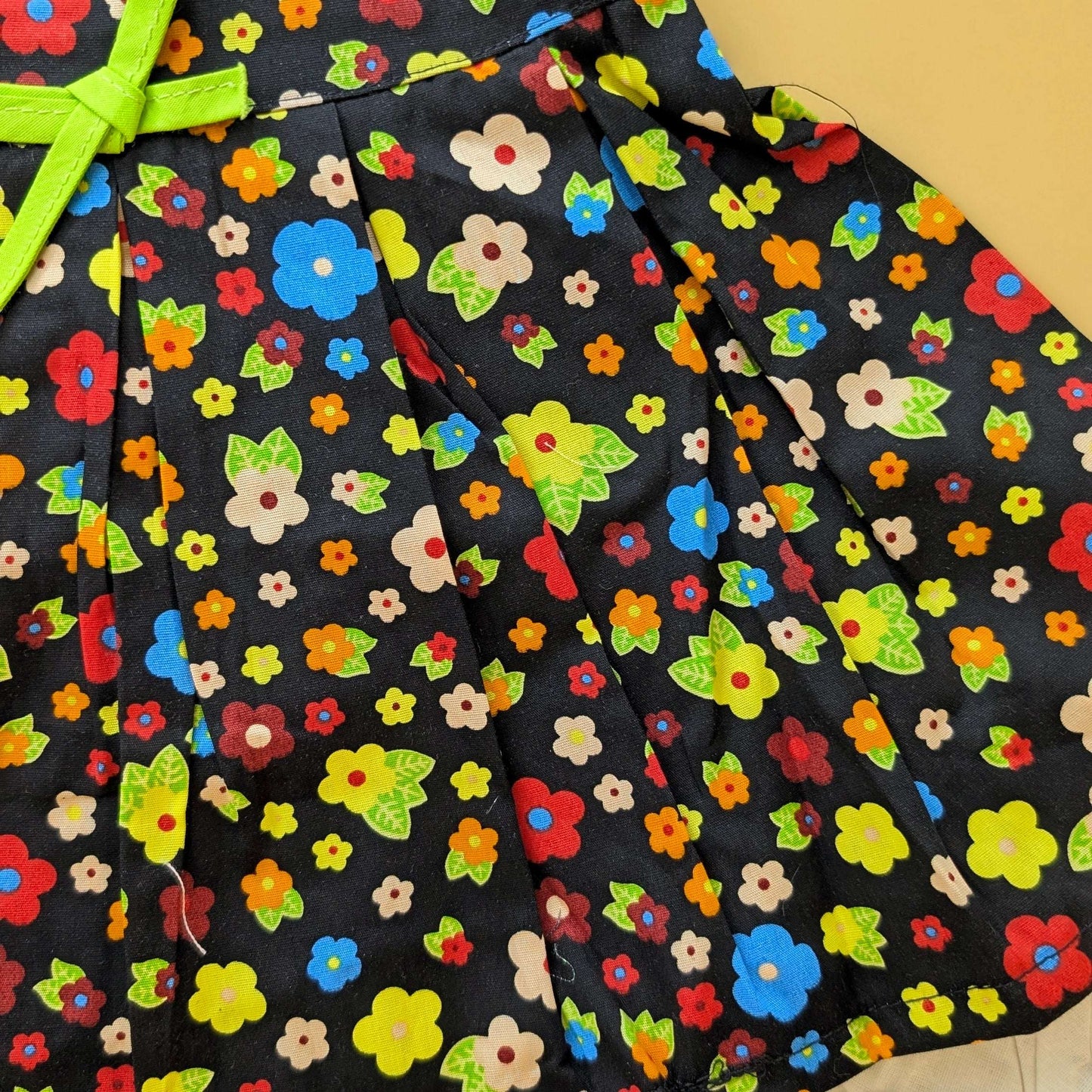 Frock with Panty - Floral - Black
