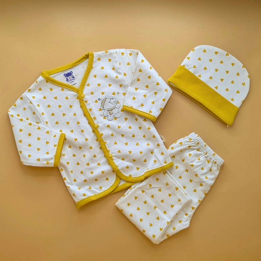 Baby Suit with Cap - Hearts 💕