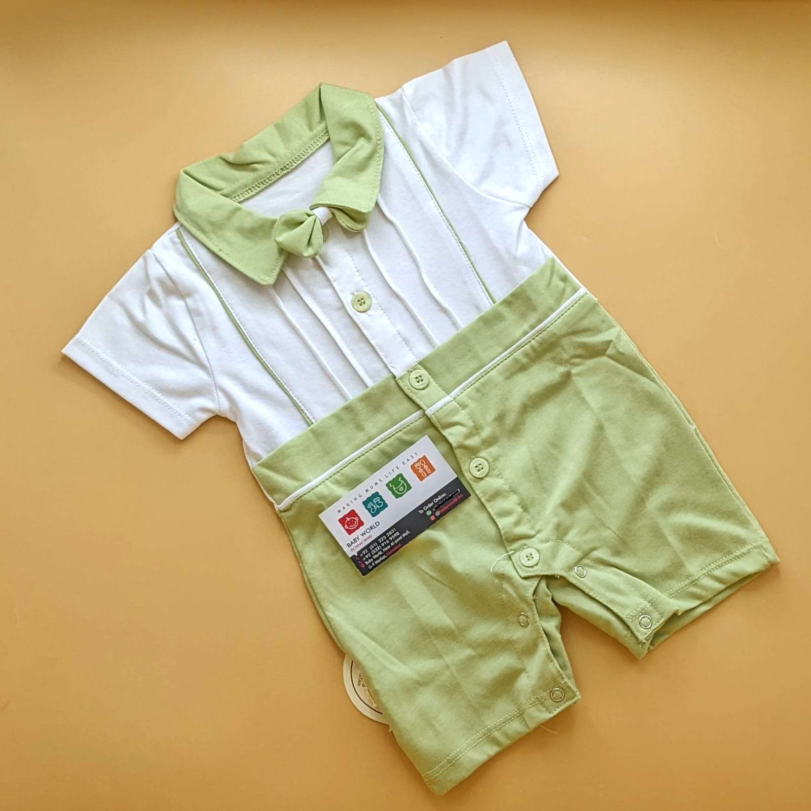 Romper - Half Sleevee - Bow/Lines