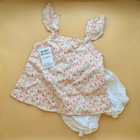 Frock with Pants & Headband - Floral