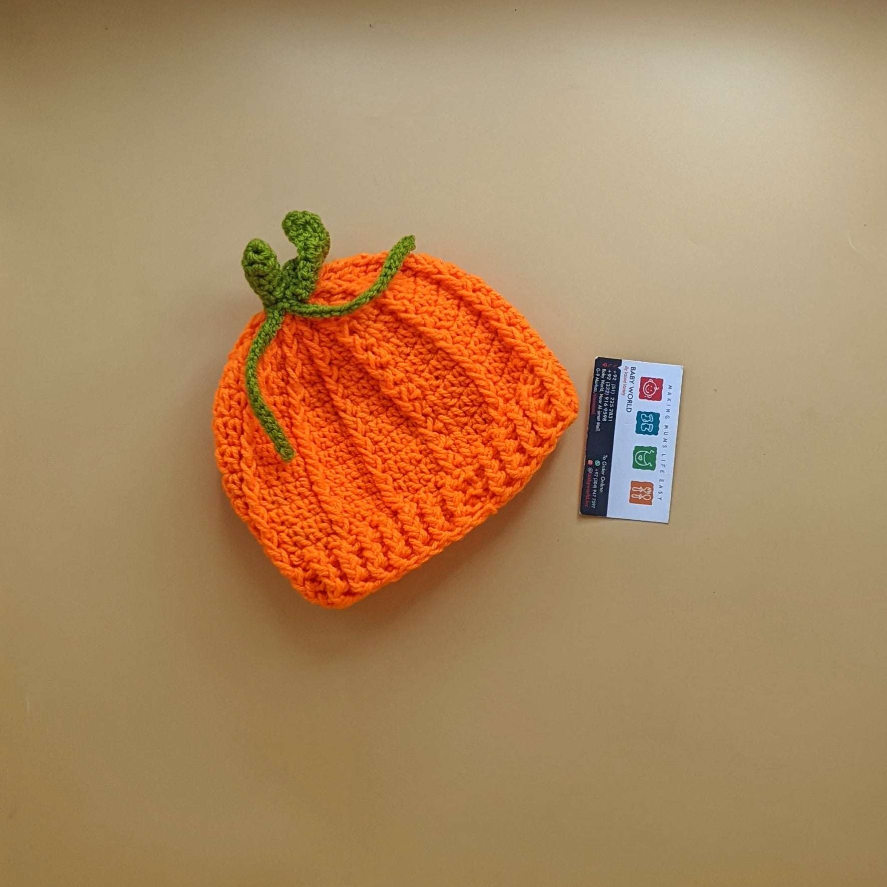 Premium Quality Crochet Handmade Baby Cap - Pumpkin 🎃 - Winter