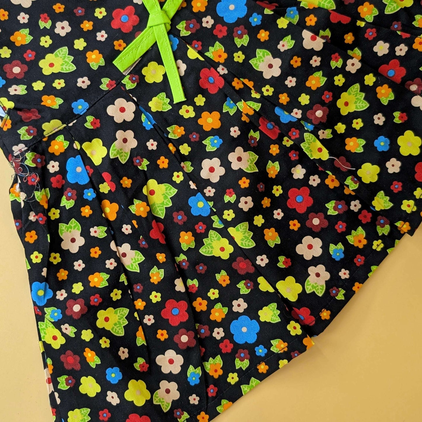 Frock with Panty - Floral - Black