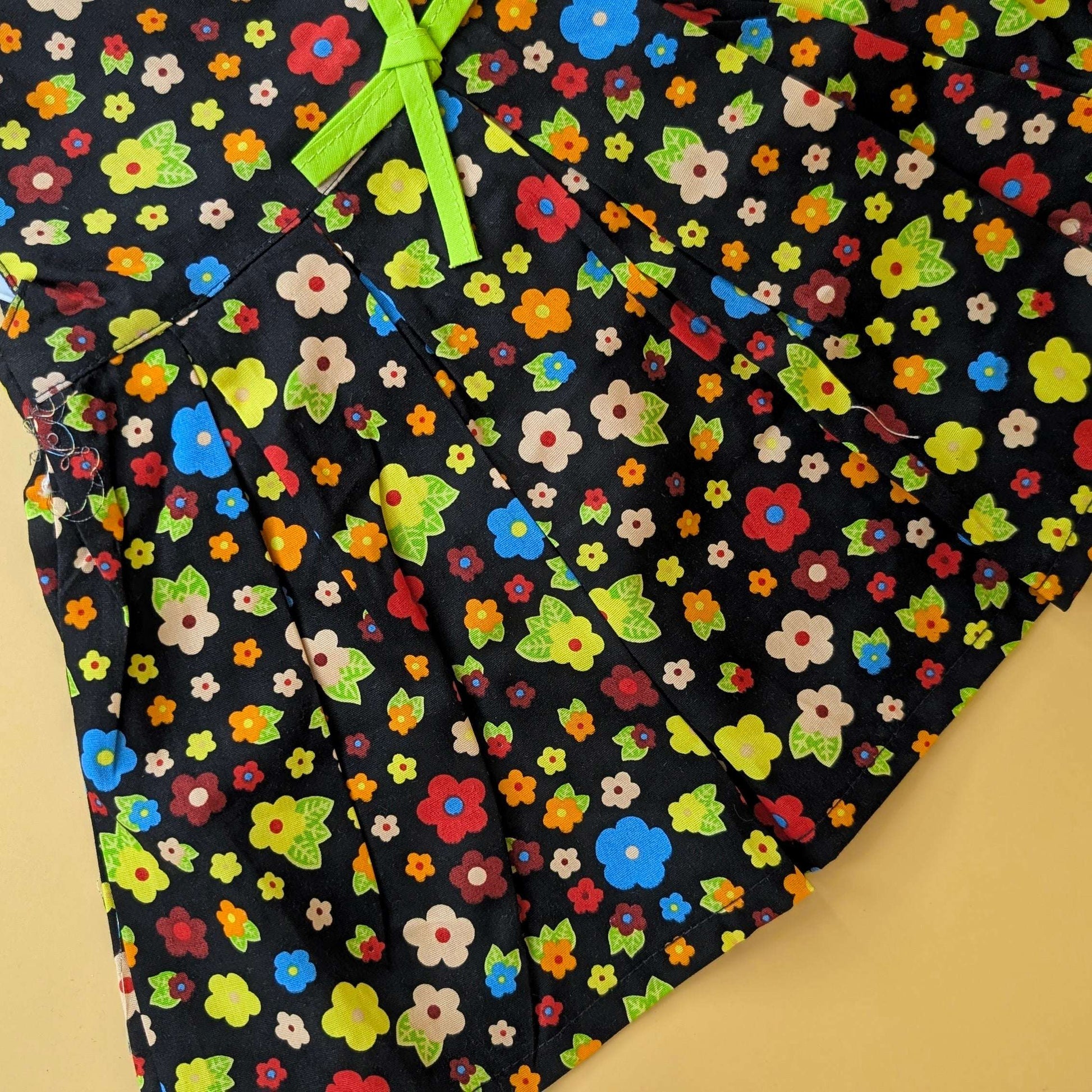 Frock with Panty - Floral - Black