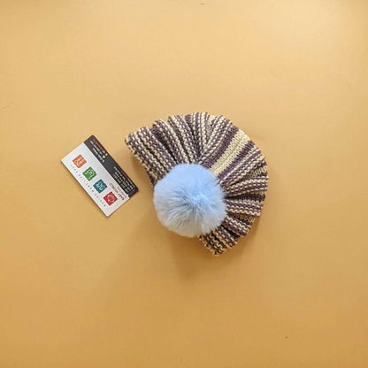 Baby Wool Cap - Pom/Line - Winter