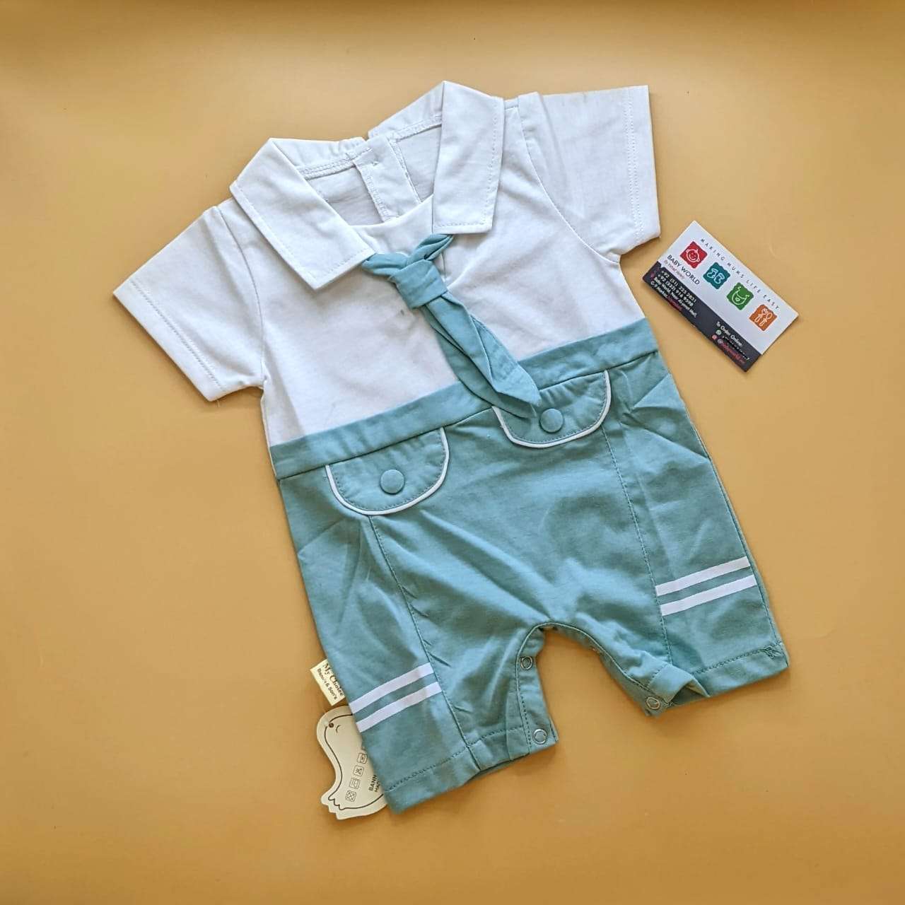 Romper - Half Sleeves - Tie 👔