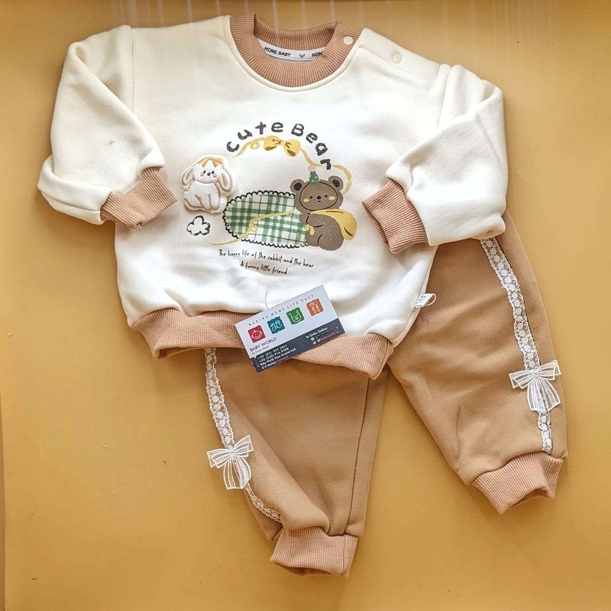 Premium Quality Baby Sweater Suit Set - Winter - Cute Bear 🐻