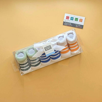 Premium Quality Baby Pack of 3 Booties Set