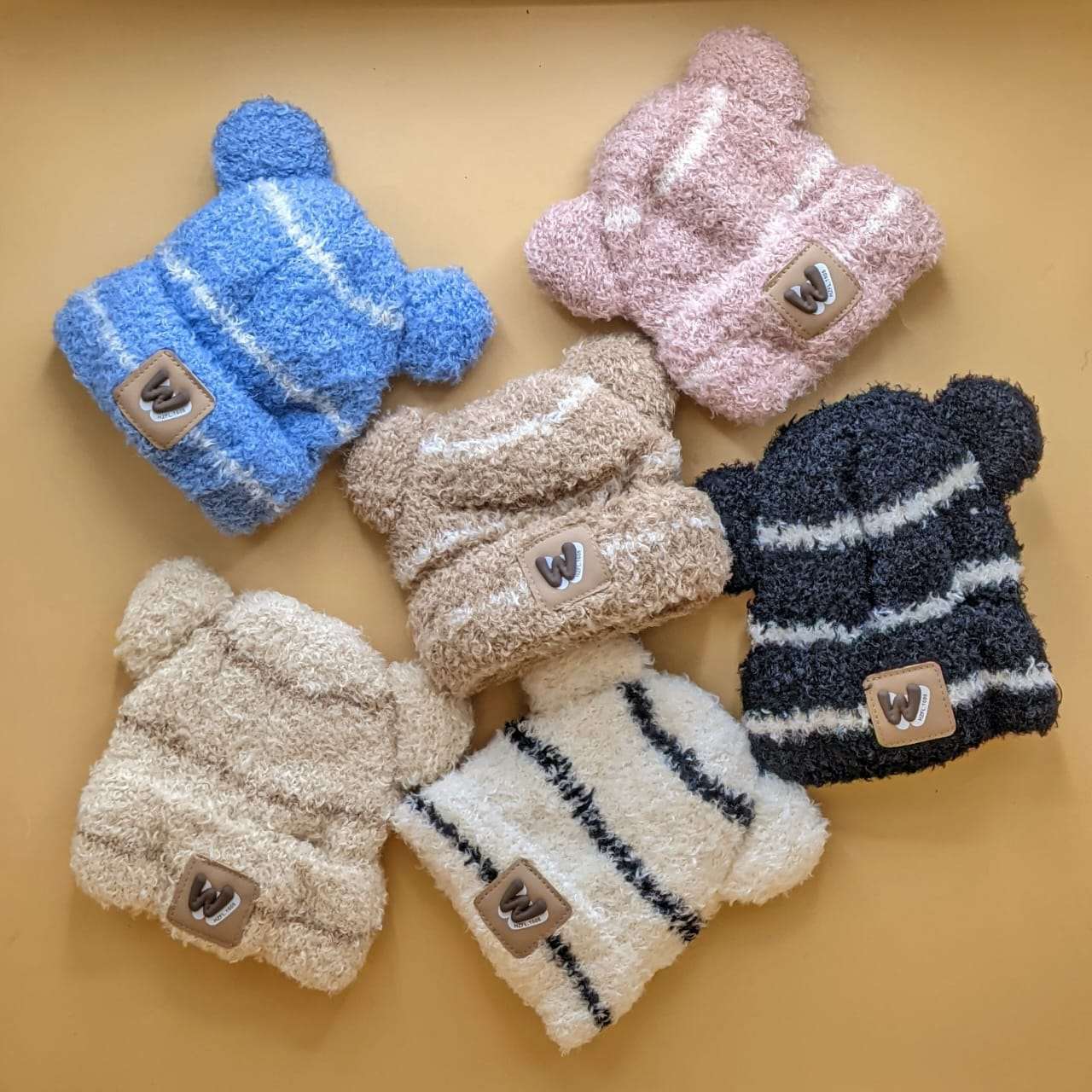 Baby Wool Cap - Lines - Winter