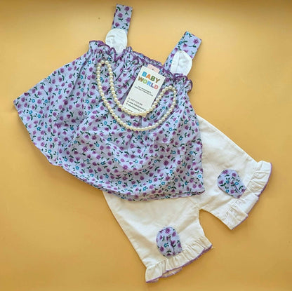 Baby Frock with Pants, Mala & Headband - Floral