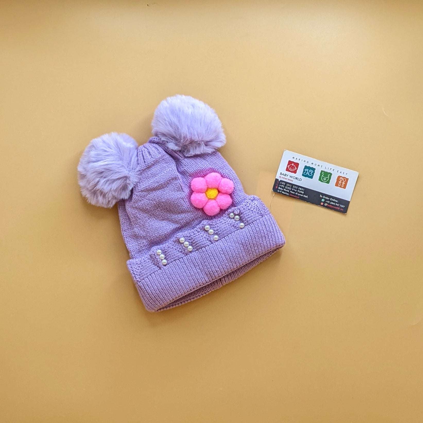 Baby Cap - Flower - Winter