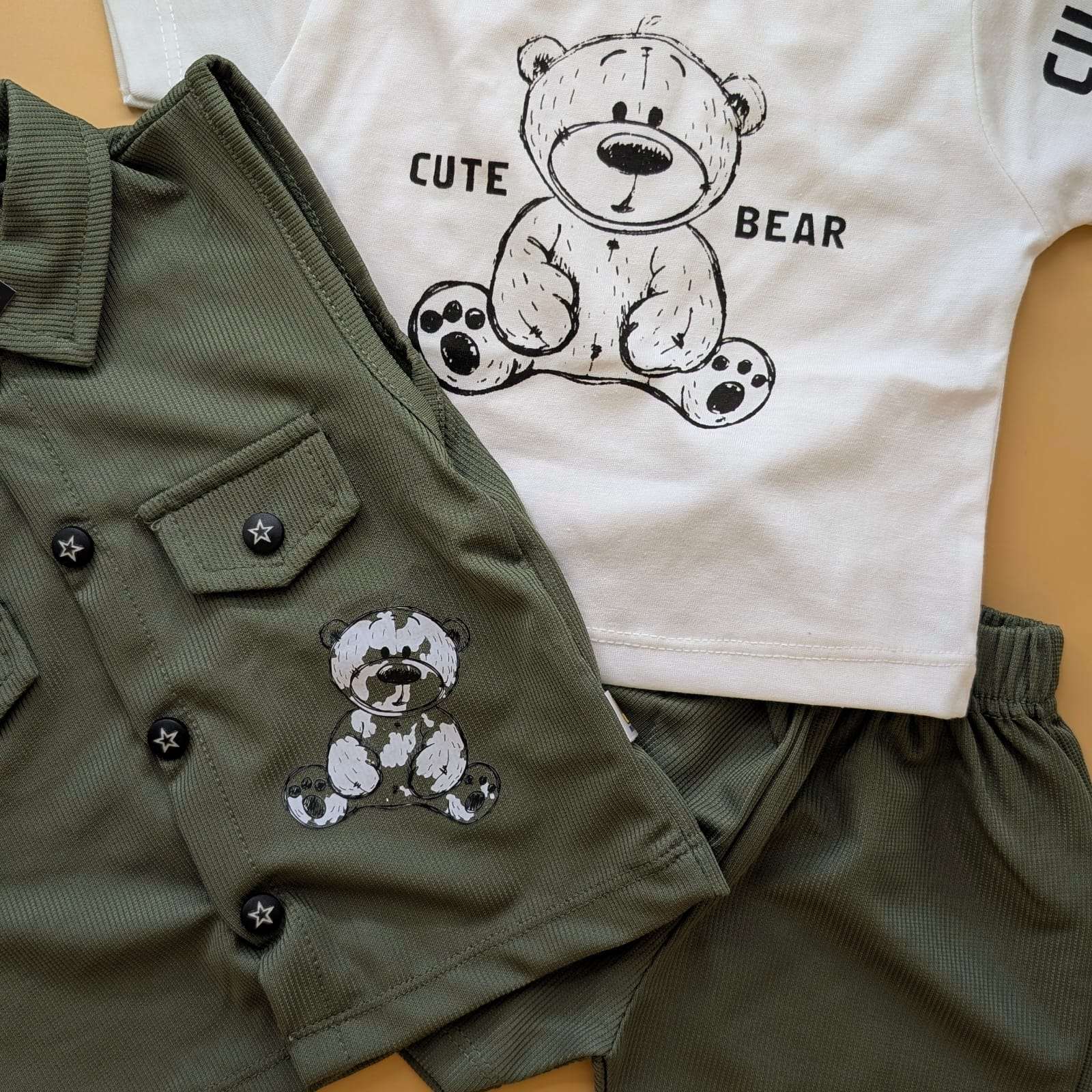 Baby 3 Piece Suit Set - Cute Bear 🧸