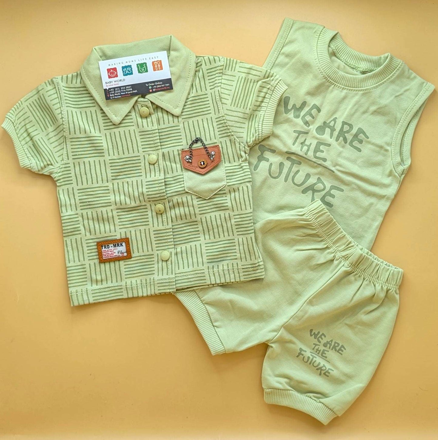 Baby 3 Piece Suit Set - We are the Future