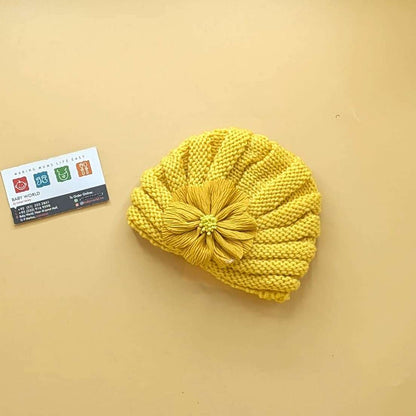Baby Wool Cap - Floral - Winter