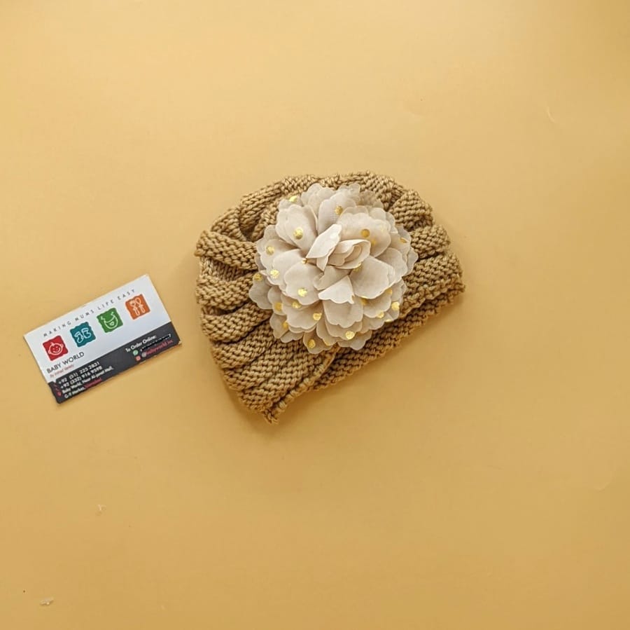 Baby Wool Cap - Flower - Winter