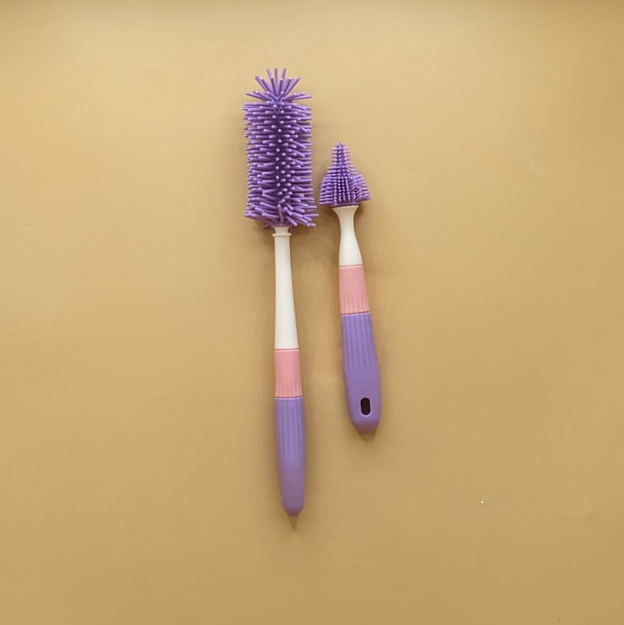 2 Pieces All Purpose Silicone Bottle & Teat Cleaner Brush