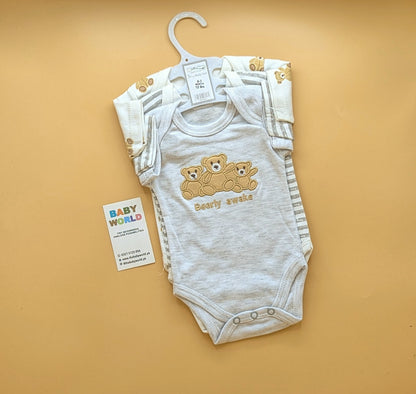 Baby Pack of 3 Premium Half Sleeves Bodysuits