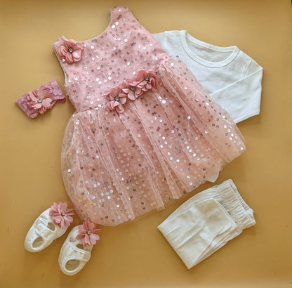 5 Pieces Frock Set