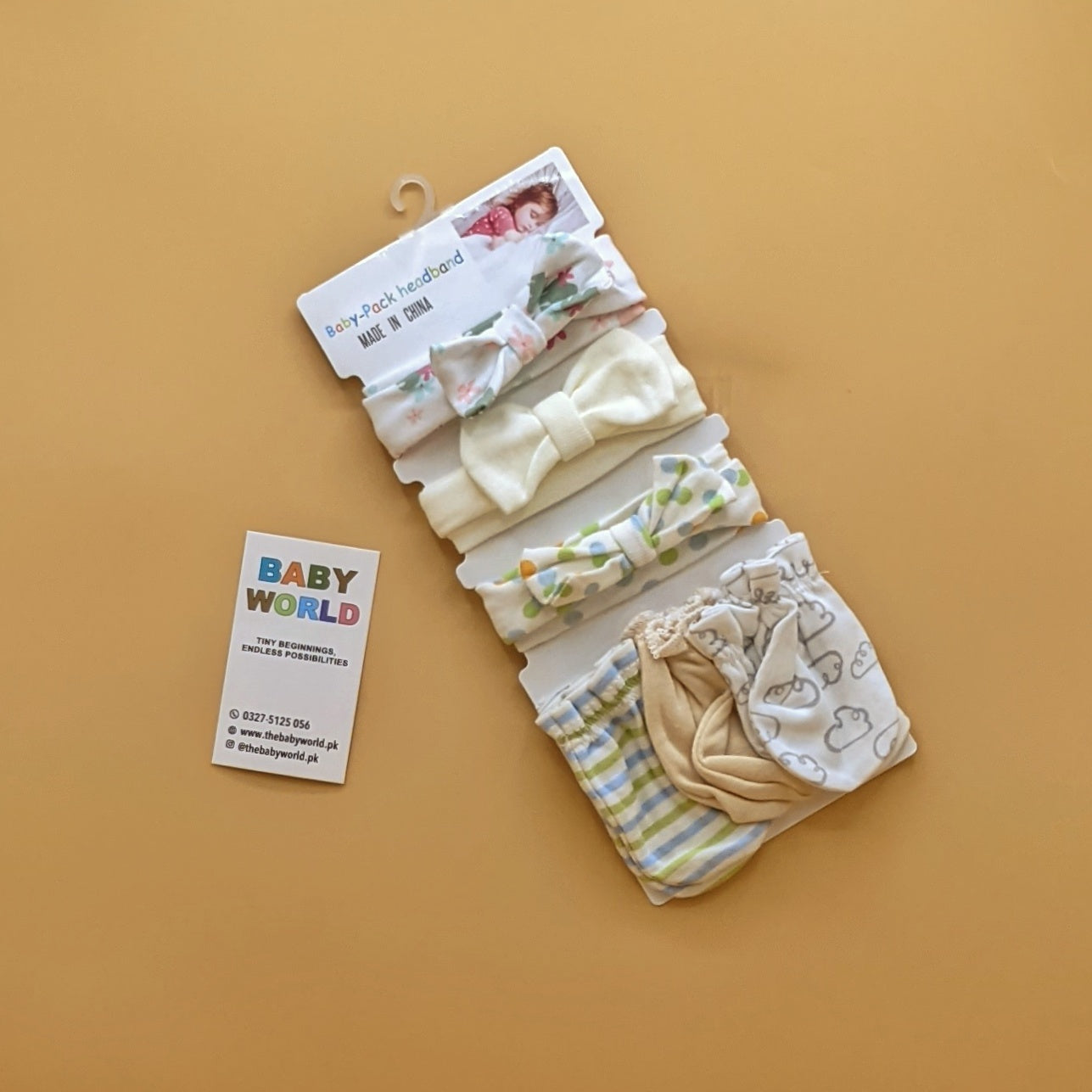Pack of 3 Headbands Set & Mittens