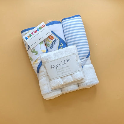 Baby Imported Pack of 3 Hooded Bath Towels with Face Towels