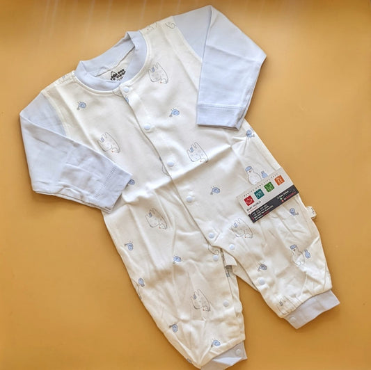 Soft Blended Cotton Baby Romper - Full Sleeves - Alpaca 🦙