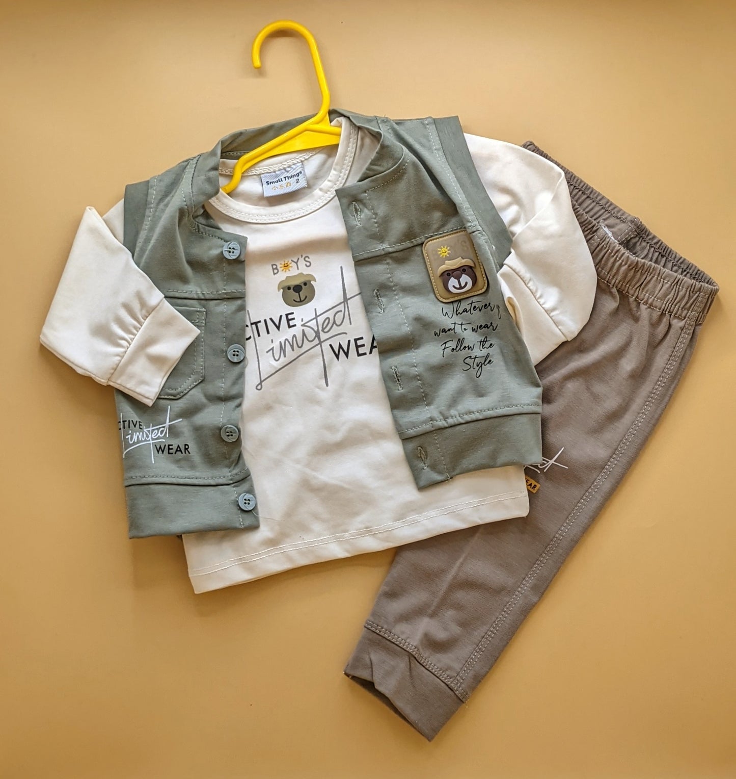3 Piece Baby Suit - Follow the Style
