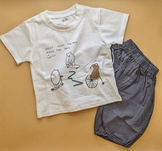 Co-ord set - Bear/Cycle