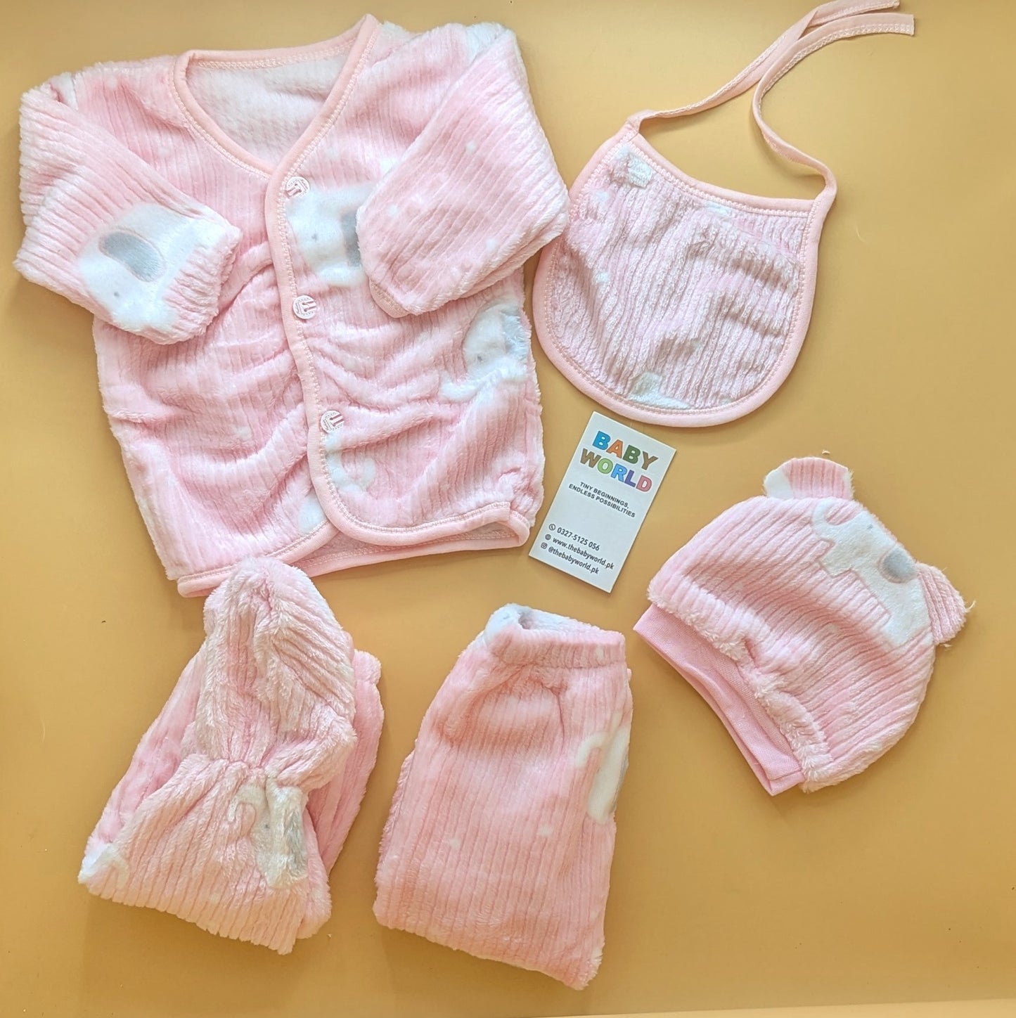 Baby 5 Pieces Furr Suit Set - Elephant 🐘 - Winter