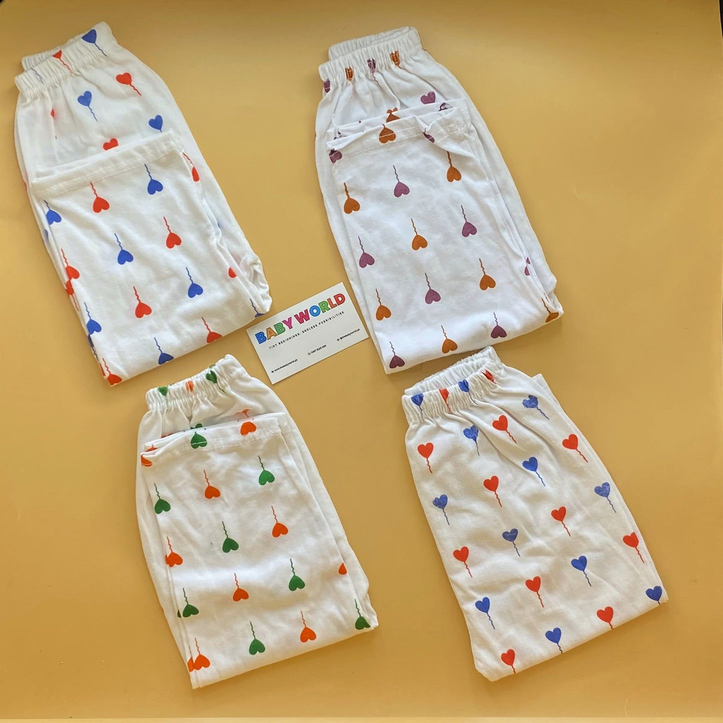 Pack of 4 Pajamas - Hearts