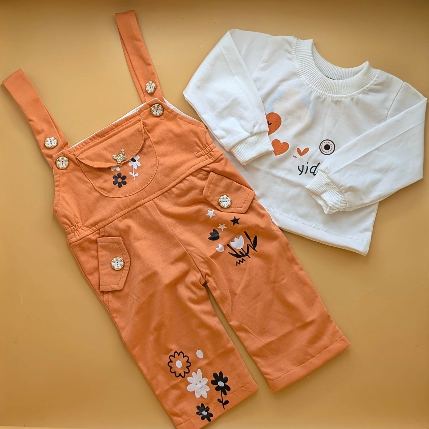 Jumpsuit/Romper - Floral/Hearts